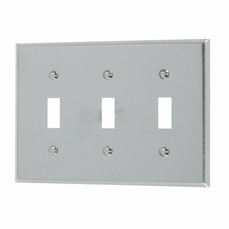 AMERICAN IMAGINATIONS Rectangle Stainless Steel Electrical Switch Plate Stainless Steel AI-37054